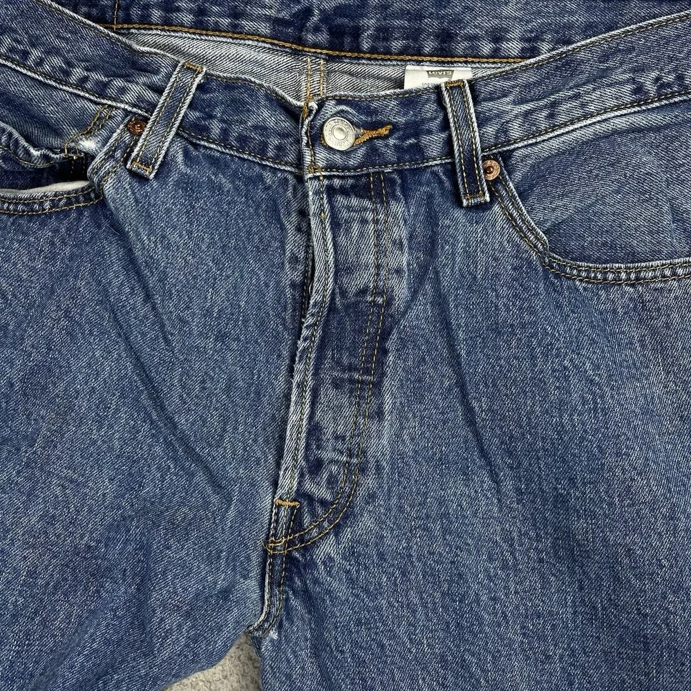 Levi's 501XX Blue Denim Straight Jeans Button Fly Regular Fit 5-Pocket Men 34x34